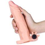 5 cm uzatmalı realistik titreşimli penis kılıfı X-TENDER.