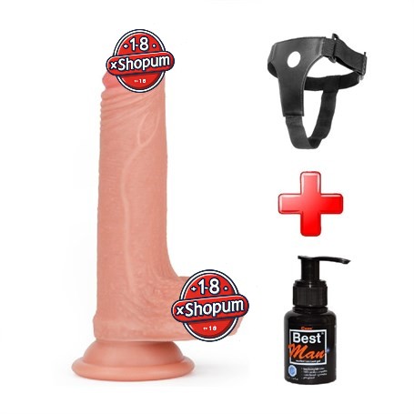 Belden Bağlamalı Nature Yeni Nesil Teknolojik Penis Realistik Anal Dildo 18 cm