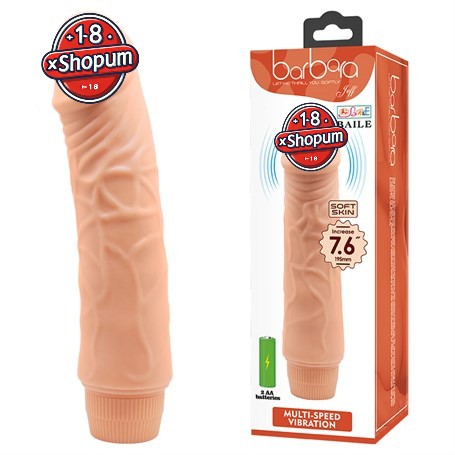 Güçlü Titreşimli 19,5 cm Realistik Vibratör Gerçekçi Penis Dildo