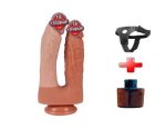 İki Uçlu Vantuzlu Belden Bağlamalı Yeni Nesil Realistik Çatal Dildo Penis