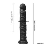 24 cm Realistik Testissiz Zenci Dildo - Iron Luxman