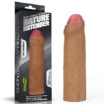 Nature Extender 4.5 cm dolgulu premium silikon sünnetsiz melez penis kılıfı.