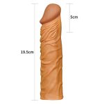 Nature Extender 5 cm dolgulu premium melez silikon penis kılıfı