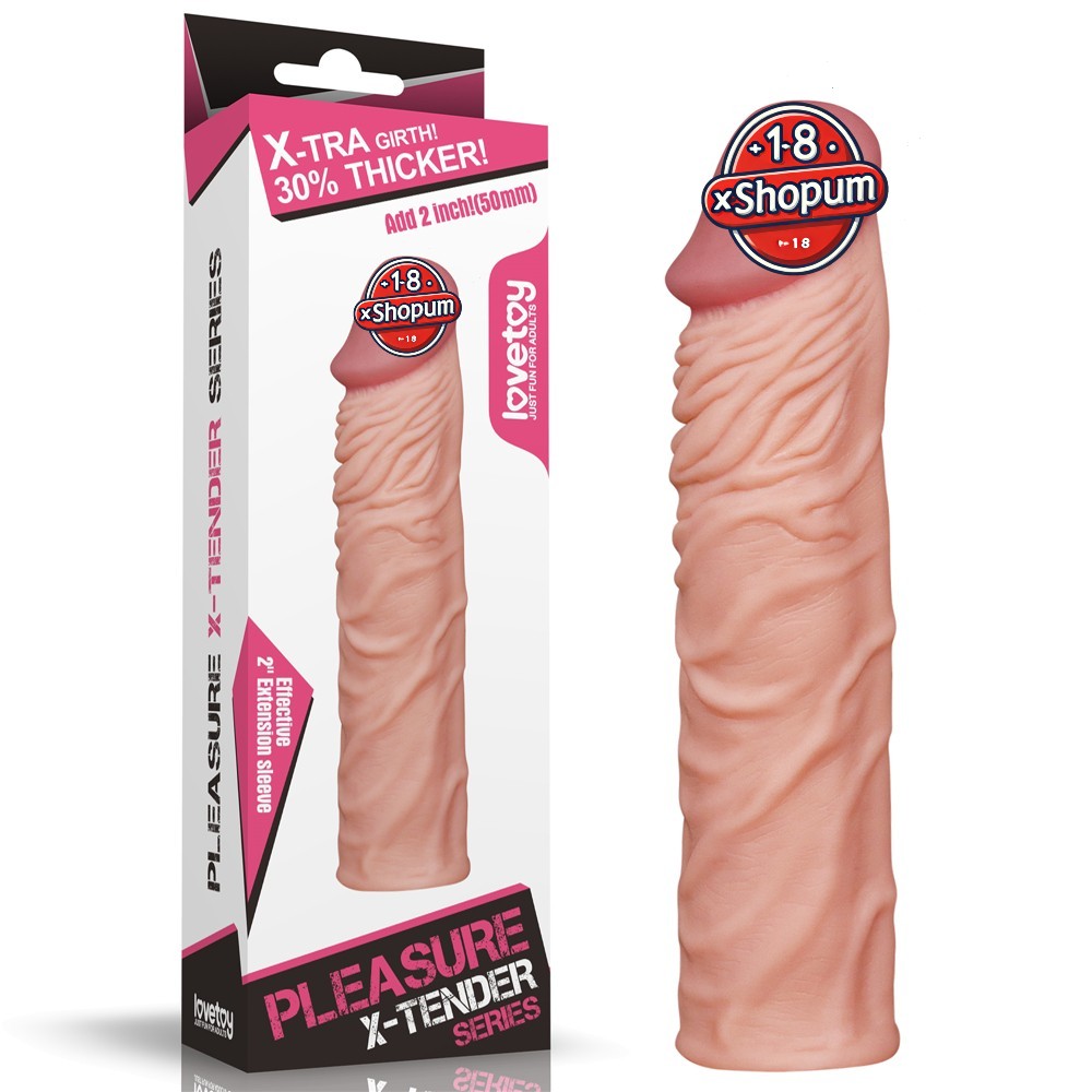 Nature Extender 5 cm dolgulu premium ten rengi silikon penis kılıfı.