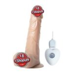 10 Titreşimli Oynar Başlı USB Şarjlı 17,5 cm Teknolojik Vibratör Penis - Super Man M