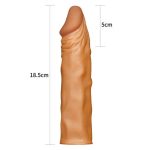 Pleasure Extender 5 cm dolgulu premium melez silikon penis kılıfı.