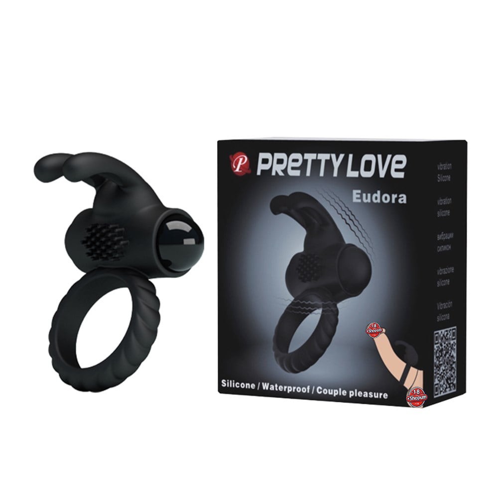 Pretty Love Klitoral Uyarıcılı Titreşimli Tavşan Penis Halkası