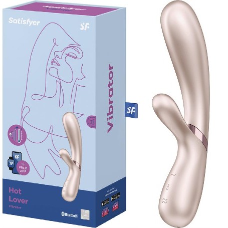 Satisfyer Hot Lover USB şarjlı telefondan kumandalı ısıtmalı klitoris uyarıcılı teknolojik vibratör.