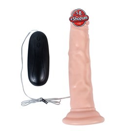 18,5 cm Realistik Testissiz Titreşimli Dildo Penis - Naruto