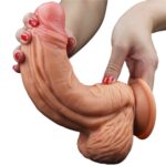 Yeni Nesil Çift Katmanlı 24,5 cm Realistik Dildo Penis