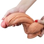 Yeni Nesil Çift Katmanlı 24,5 cm Realistik Dildo Penis