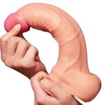 Yeni Nesil Çift Katmanlı 25 cm Realistik Dildo Penis