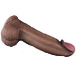 Yeni Nesil Çift Katmanlı 33 cm Realistik Dev Melez Dildo Penis