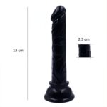 13 cm Testissiz Vantuzlu Realistik Zenci Penis Anal Vajinal Dildo