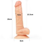 20 cm Belden Bağlamalı İçi Dolu Strapon Dildo