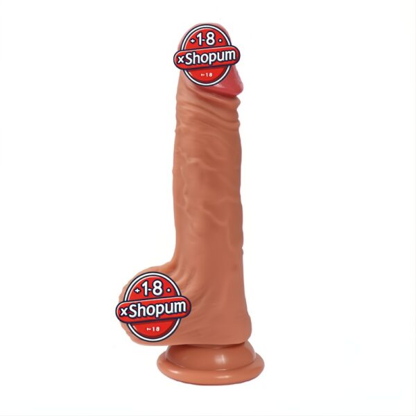 20 cm Yeni Nesil Çift Katmanlı Realistik Vantuzlu Dildo Penis - Kevin