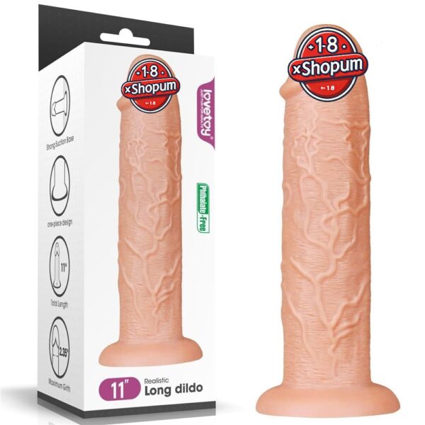 28 cm Gerçekçi Testissiz Kalın Dildo Penis