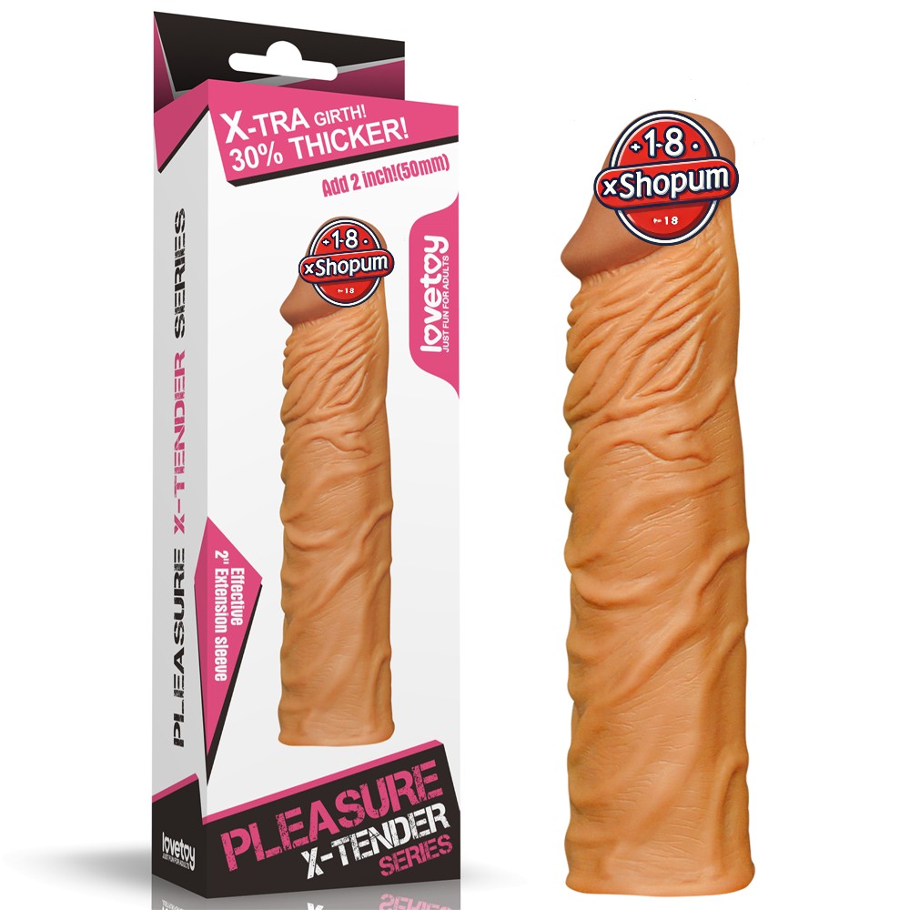 Nature Extender 5 cm dolgulu premium melez silikon penis kılıfı