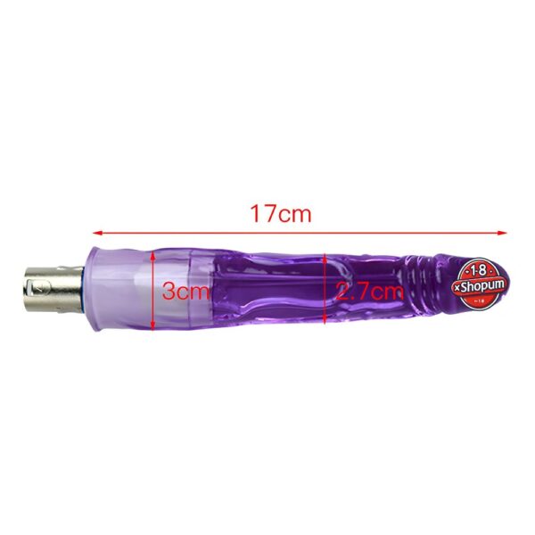 Seks Makinesi Aksesuarı P08 17 CM Mor Jel Dildo