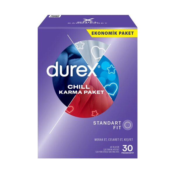 Durex Chill 30'lu karma prezervatif.