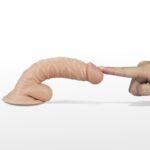 19 cm Realistik Titreşimli Vantuzlu Anal Vajinal Dildo Penis