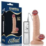 19 cm Realistik Titreşimli Vantuzlu Anal Vajinal Dildo Penis