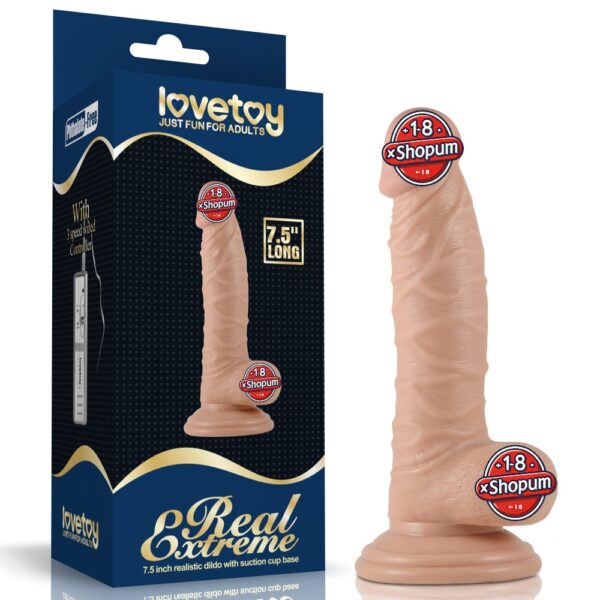 19 cm Realistik Vantuzlu Anal Vajinal Dildo Penis