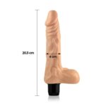 20.3 cm Realistik Cyberskin Titreşimli Anal Vajinal Dildo