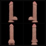 20.5 cm Realistik Çift Katmanlı Yeni Nesil Vantuzlu Melez Dildo Penis