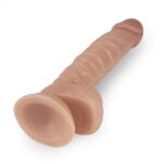 21.5 cm Realistik Vantuzlu Anal Vajinal Dildo Penis