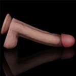 22.5 cm Realistik Çift Katmanlı Yeni Nesil Silikon Vantuzlu Melez Dildo Penis