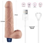 22.6 cm USB Şarjlı Yeni Nesil Realistik Titreşimli Ten Dildo Penis