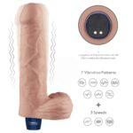 22.6 cm USB Şarjlı Yeni Nesil Realistik Titreşimli Ten Dildo Penis