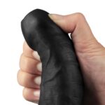 22.6 cm USB Şarjlı Gerçekçi 10 Titreşim Modlu Güçlü Sessiz Zenci Dildo