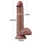 23.5 cm Belden Bağlamalı Gerçekçi Çift Katmanlı Yeni Nesil Silikon Dildo