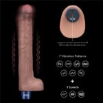 26.5 cm USB Şarjlı Gerçekçi 10 Titreşim Modlu Sessiz Dildo